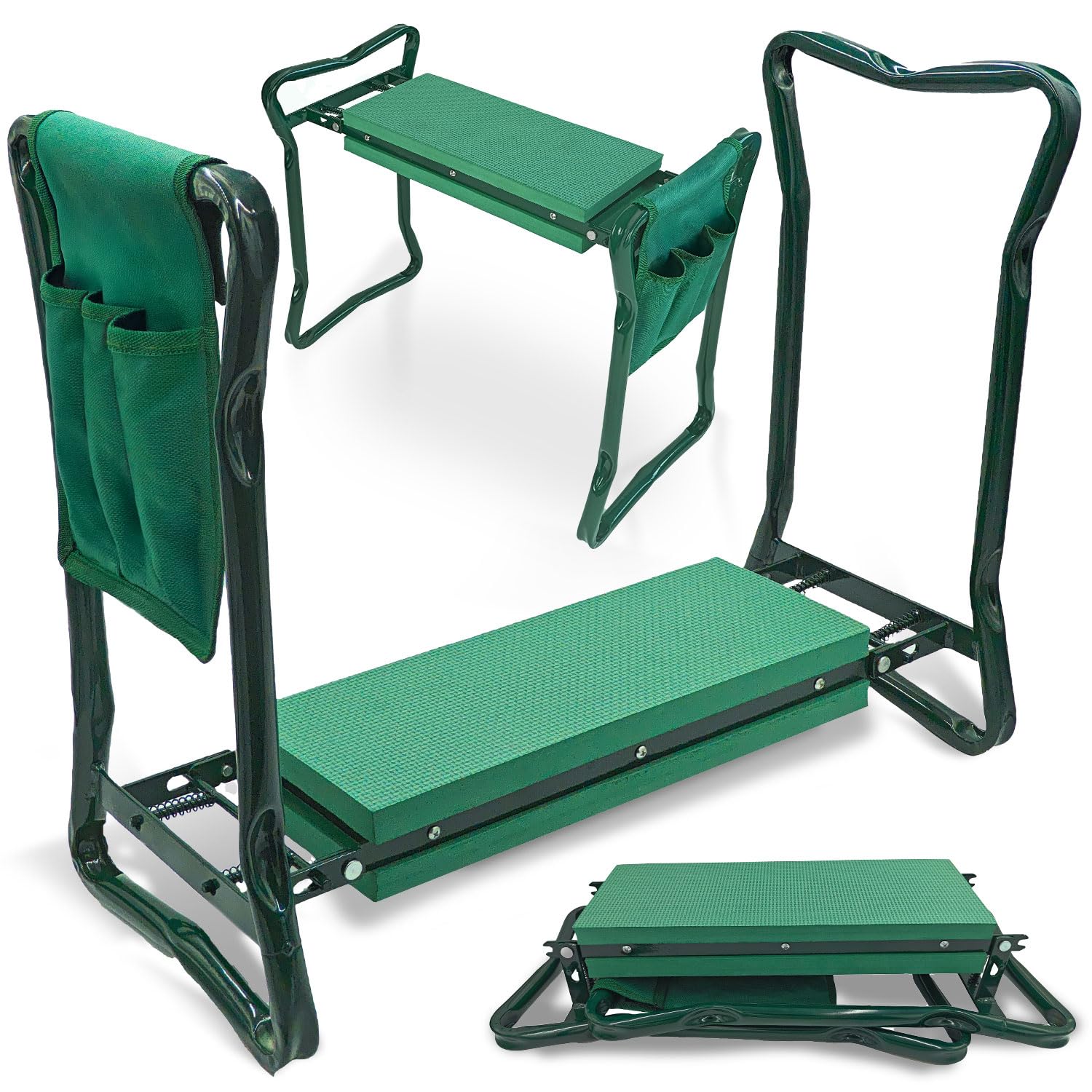 genouillère 3 en 1 pliable et tabouret