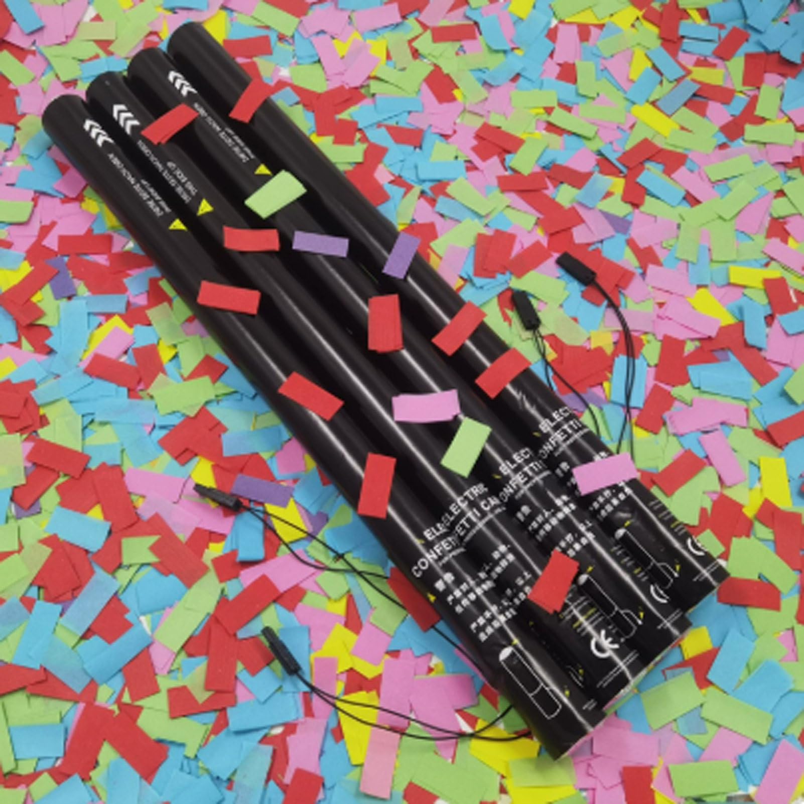 Pvxa Concierge Flowers Atmosphere Gun,Professional Bar Atmosphere Confetti Jet Machine,25pcs Coloured Party Poppers,for Special Event, Parties Colorful