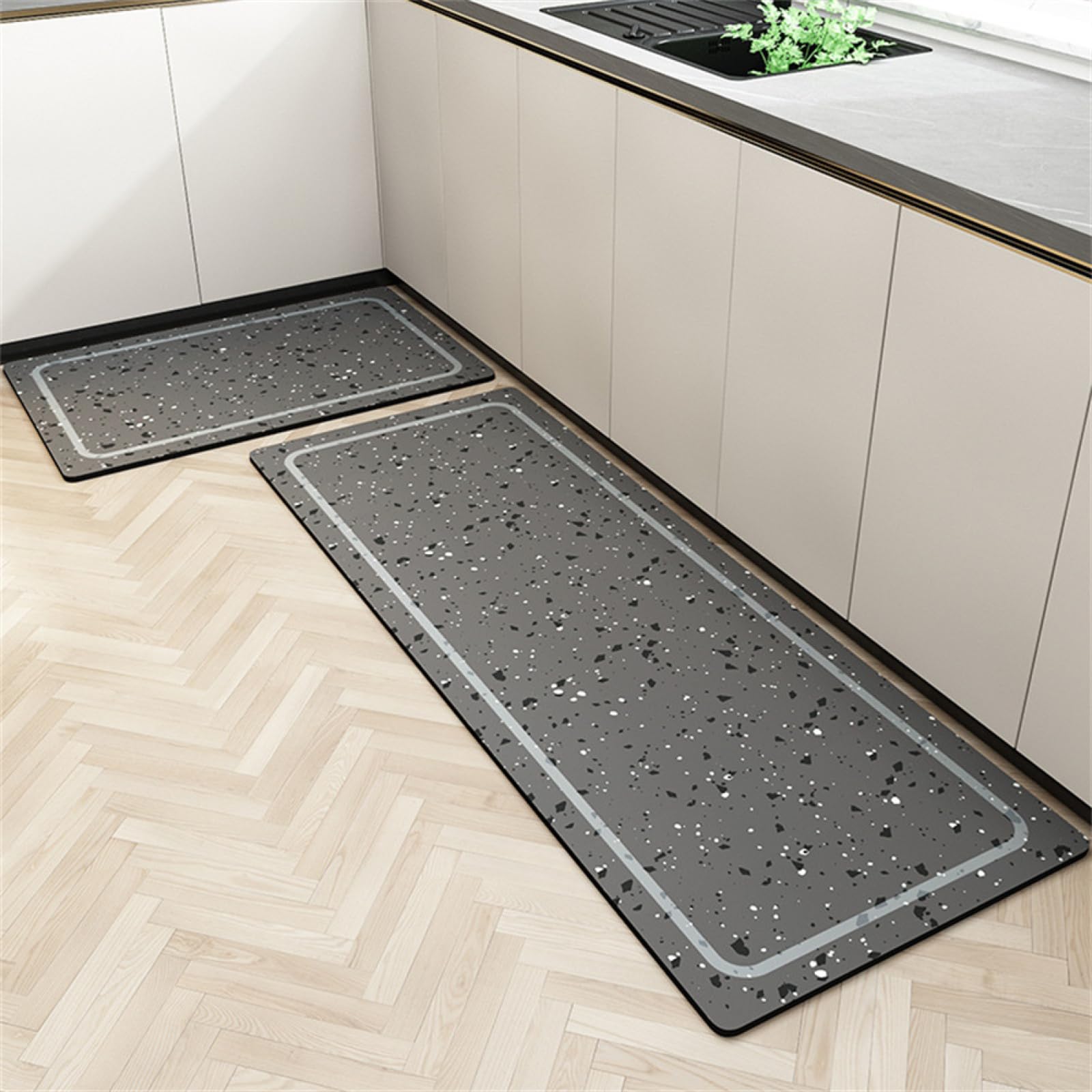 Tapis couloir et cuisine terrazzo lavable design élégant
