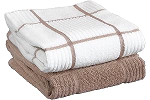 T-Fal Textiles Solid & Check Parquet Cotton Kitchen Cuisinart Dish Towels