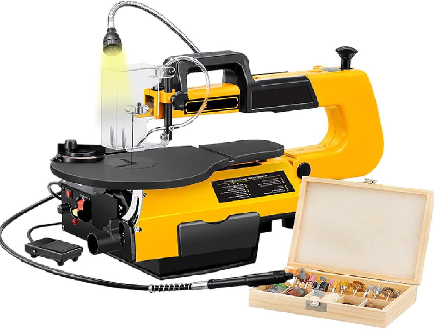 Professional 16 Inch Variable Speed Scroll Saw | 180w Motor | 0-45° Tilt Table, Quick Blade Change & Dust Port | Perfect for Hardwood, Softwood & Craft Projects StandardModel