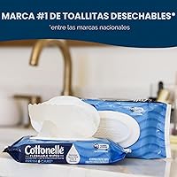 Vista 3 de Cottonelle Toallitas húmedas desechables Fresh Feel, toallitas húmedas para adultos, 8 paquetes con tapa abatible, 42 toallitas por paquete