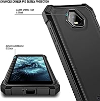 Vista 2 de NZND Funda compatible con Schok Volt SV55 con [protector de pantalla integrado], cubierta protectora de cuerpo completo a prueba de golpes