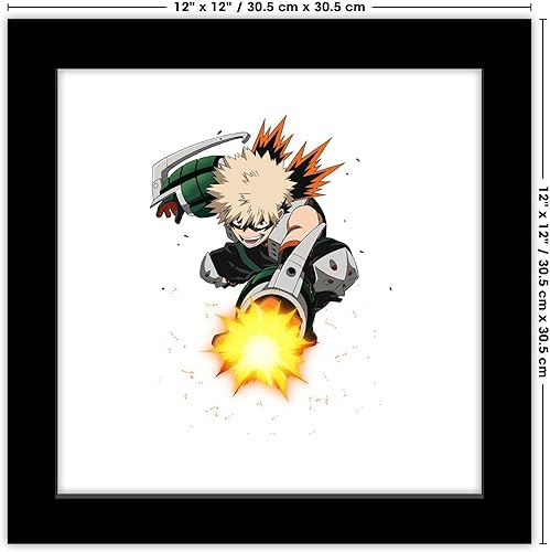 Miniatura 7 de Trends International Gallery Pops My Hero Academia - Póster de pared de Katsuki Bakugo, 12.00 x 12.00 pulgadas, versión de marco negro