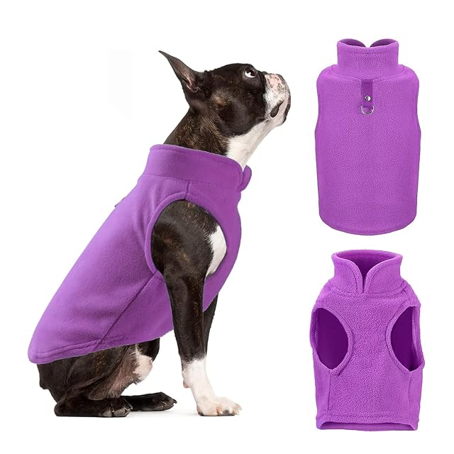 PETCUTE Chaqueta para Perros,Chaleco de Forro Polar para Perro,A Prueba de Viento Ropa para Perros…