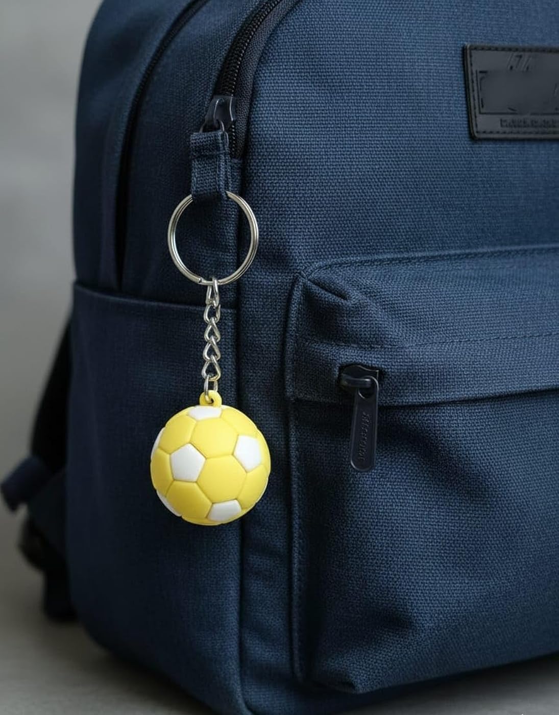 Ak Store 3D Silicone Rubber Sports Ball Keychain, Bag Backpack Car Hanging Ornament Ball, Fan Reward Keyring (Football/Soccer Ballwhite,Black)-image-13