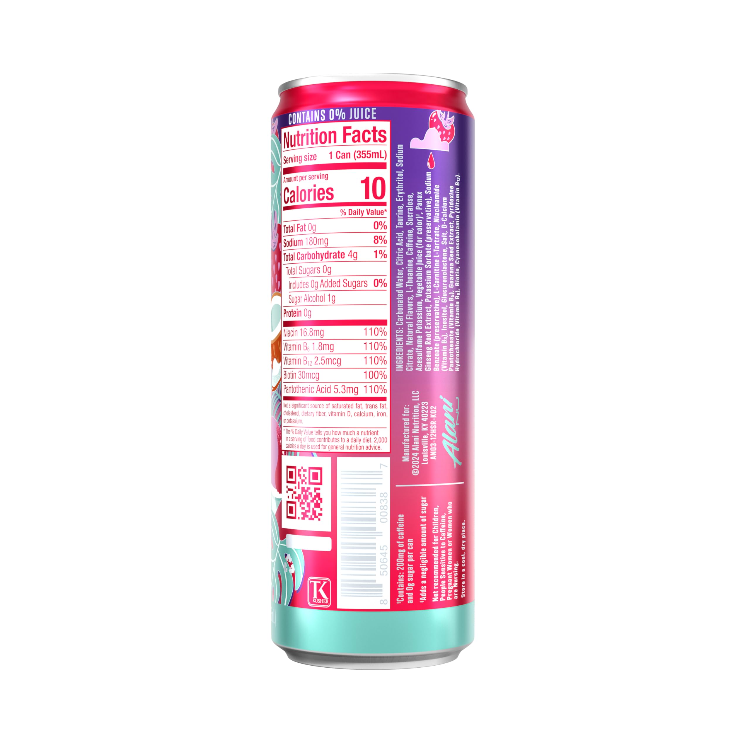 Alani Nu Hawaiian Shaved Ice Sugar Free Energy Drink Can