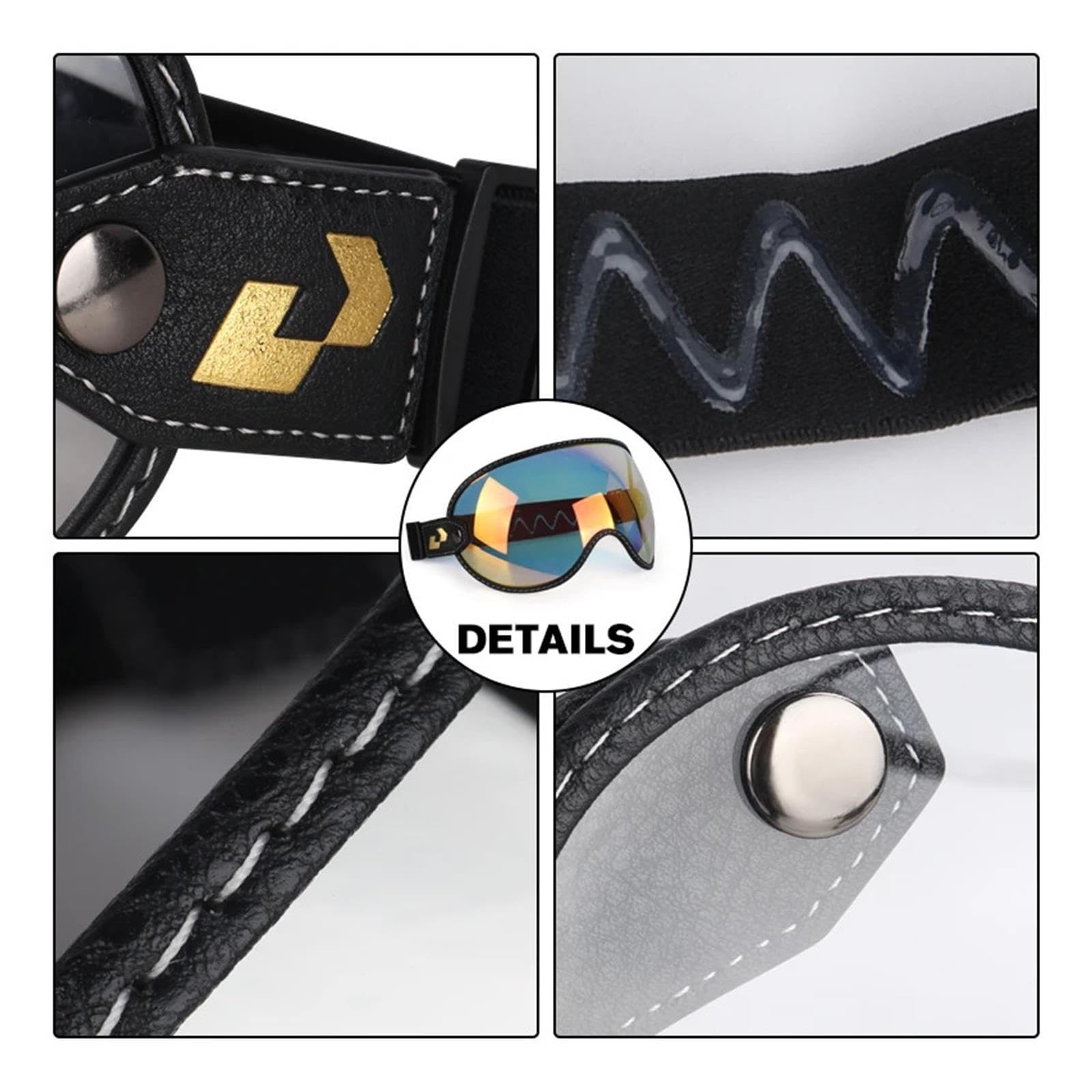 Occhiali da casco Occhiali da moto retrò con visiera a bolle all'aperto