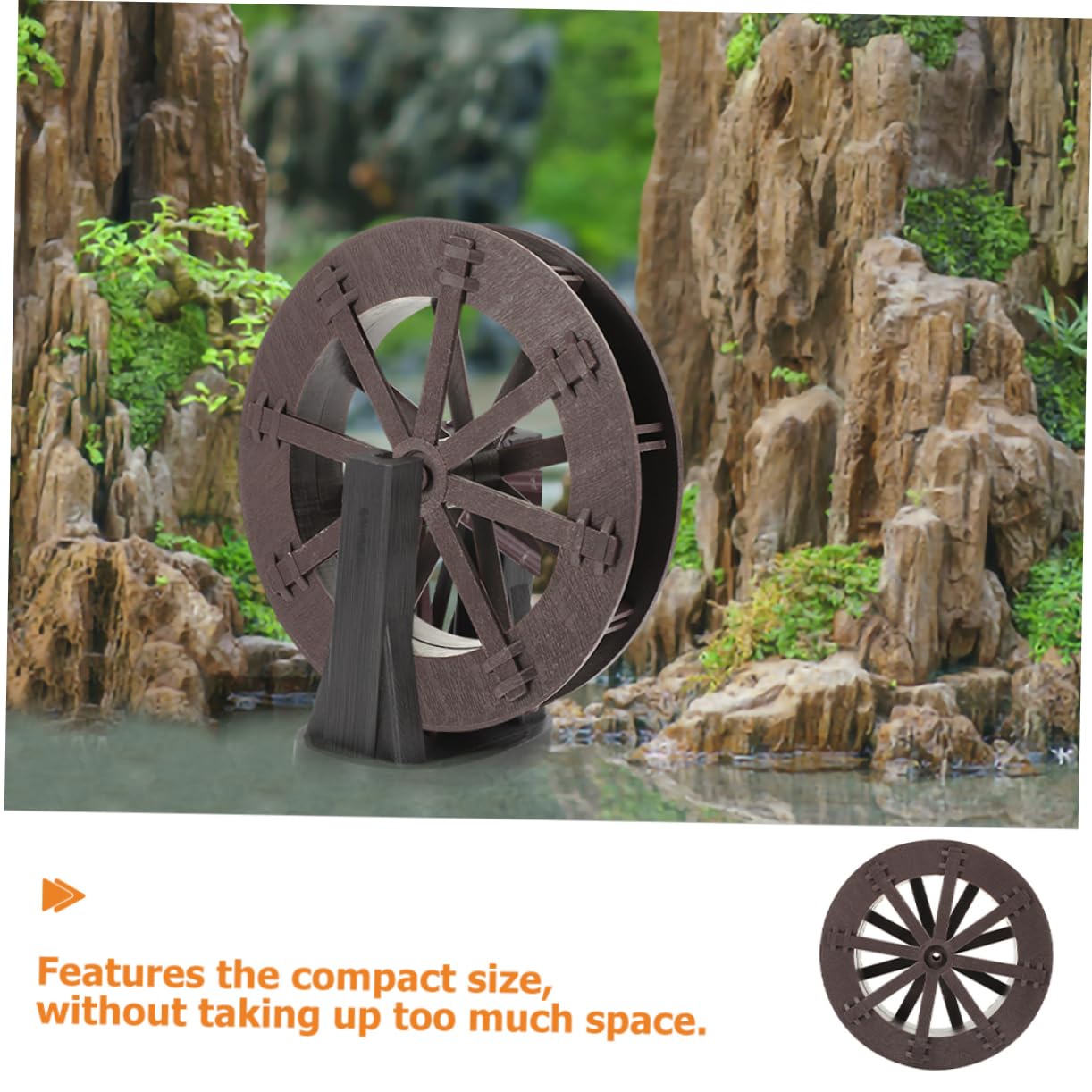 8pezzi Ruota Da Tavolo Accessori Per Fontana Di Paesaggio Decorazione Per Acquari e Rocce Artificiali Design Leggero e Resistente Atmosfera Rilassante Per Casa e Ufficio