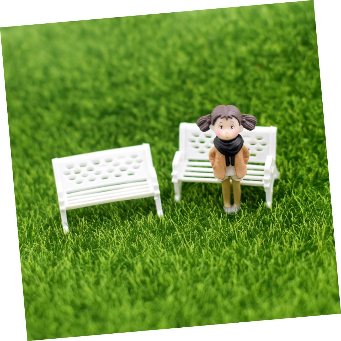 4pcs Artificial Grass Cover Fake Grass Mat Grass Patch Faux Grass Rug Artificial Grass Turf Rug Mini Artificial Turf Fairy Grass Lawn Mat Turtle Tank Grass Mat Coaster Outdoor