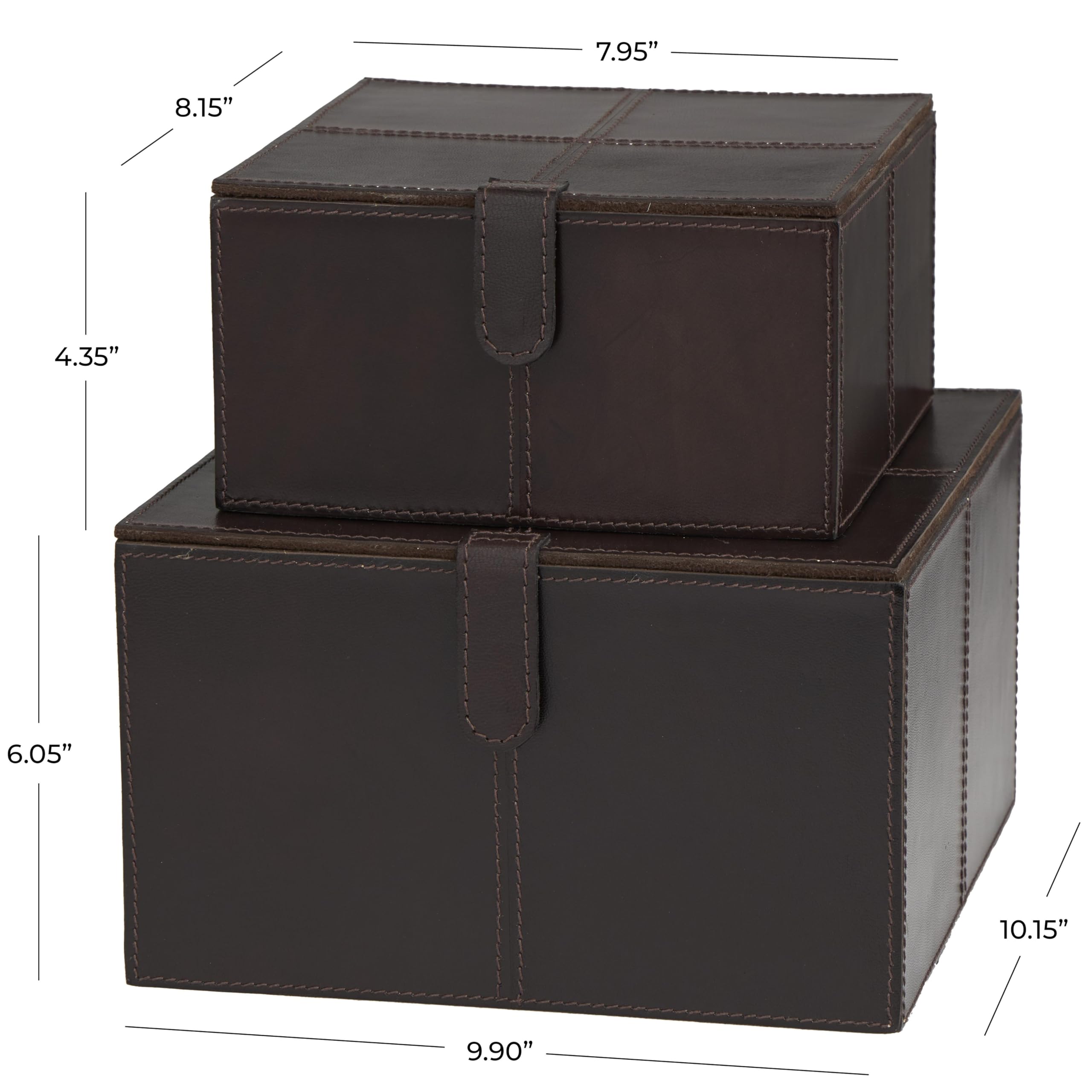Amazon.com: Deco 79 Leather Handmade Decorative Box Storage