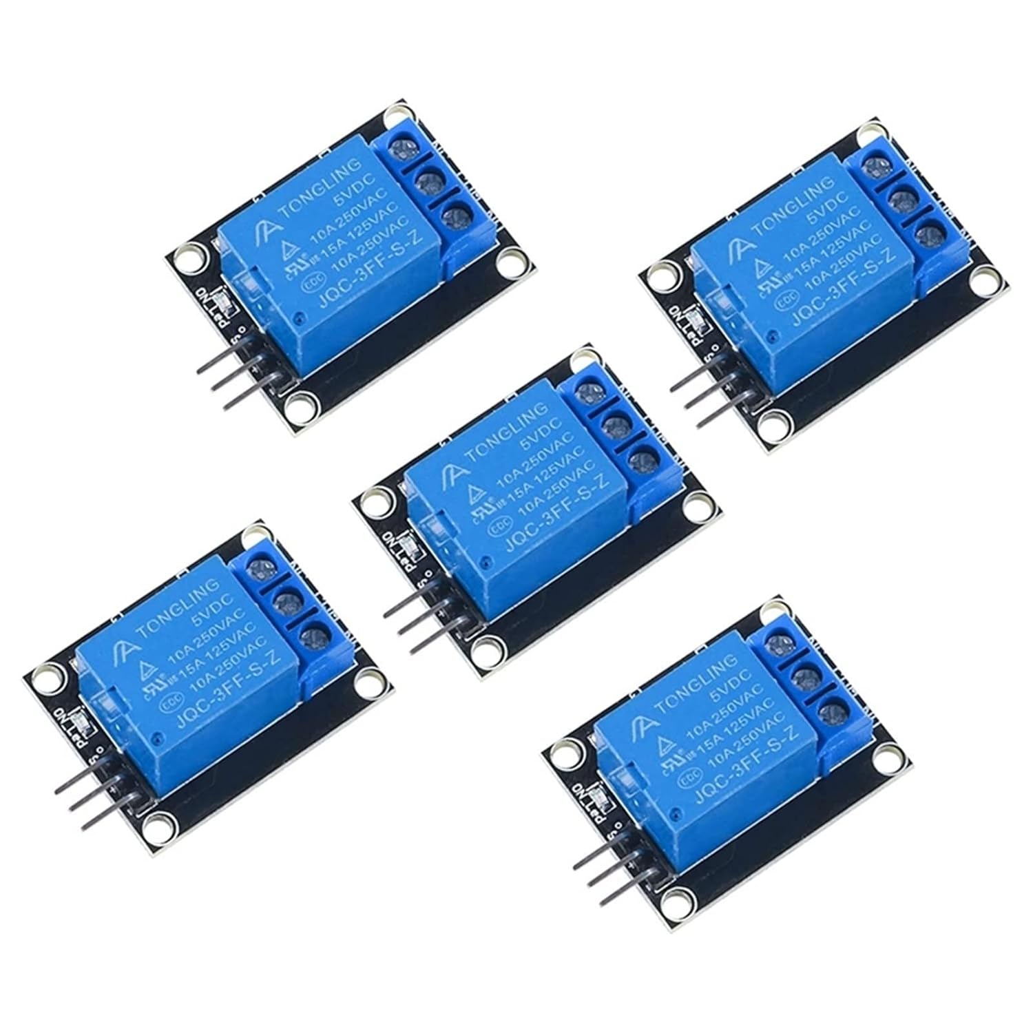 5Pcs KY-019 5V One Channel Relay Module Board Low Level Trigger Compatible with