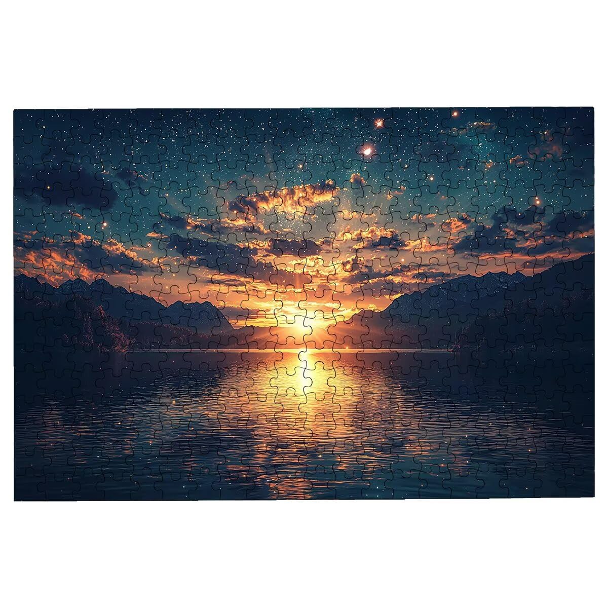 Puzzle 2000 sztuk krajobrazy, puzzle światło słoneczne, puzzle 2000 dorosłych, puzzle dla dorosłych z pudełkiem prezentowym, drewniane puzzle wyzwanie dla całej rodziny, prezent dla kobiet, wystrój