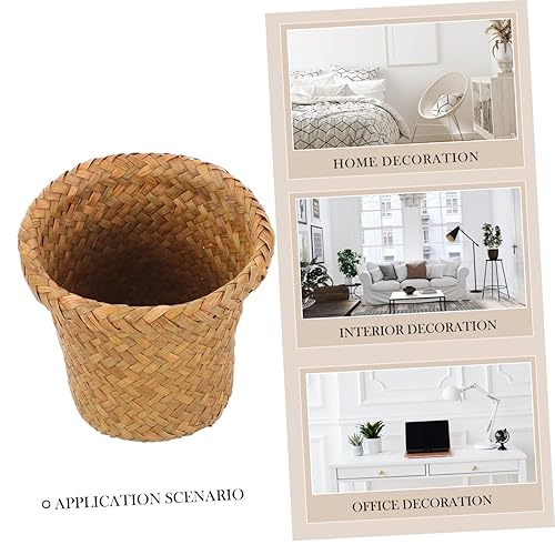 Miniatura 8 de Cesta de basura para almacenamiento de la habitación de los niños, cesta de basura tejida para el hogar, cubo de basura para el hogar, decoración de