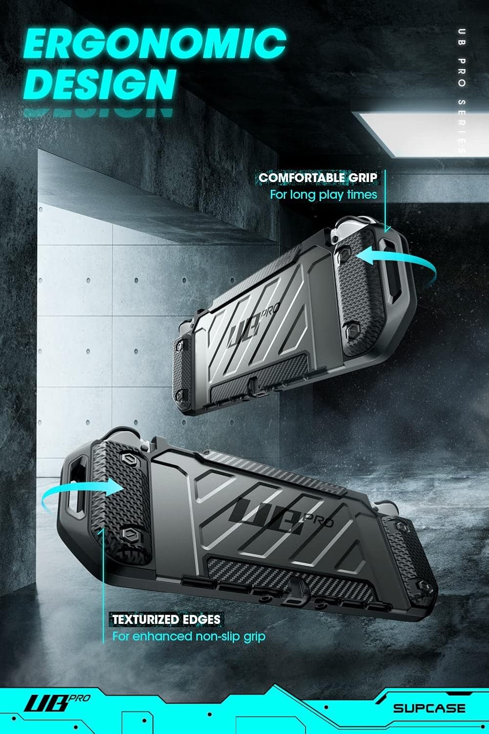 SUPCASE Unicorn Beetle Pro Series Case for Nintendo Switch OLED Model (2021), Dockable Rugged Protective Case Compatible with Nintendo Switch Console (Black) : Video Games