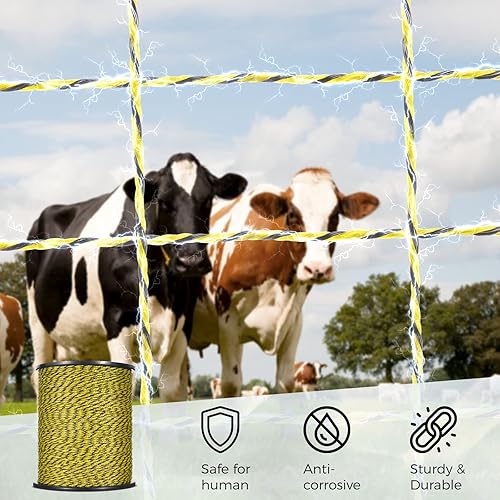 Miniatura 4 de Alambre eléctrico para valla de 3280 pies, 3,280.8 ft de alambre eléctrico portátil de esgrima de acero inoxidable, resistente al óxido, resistente