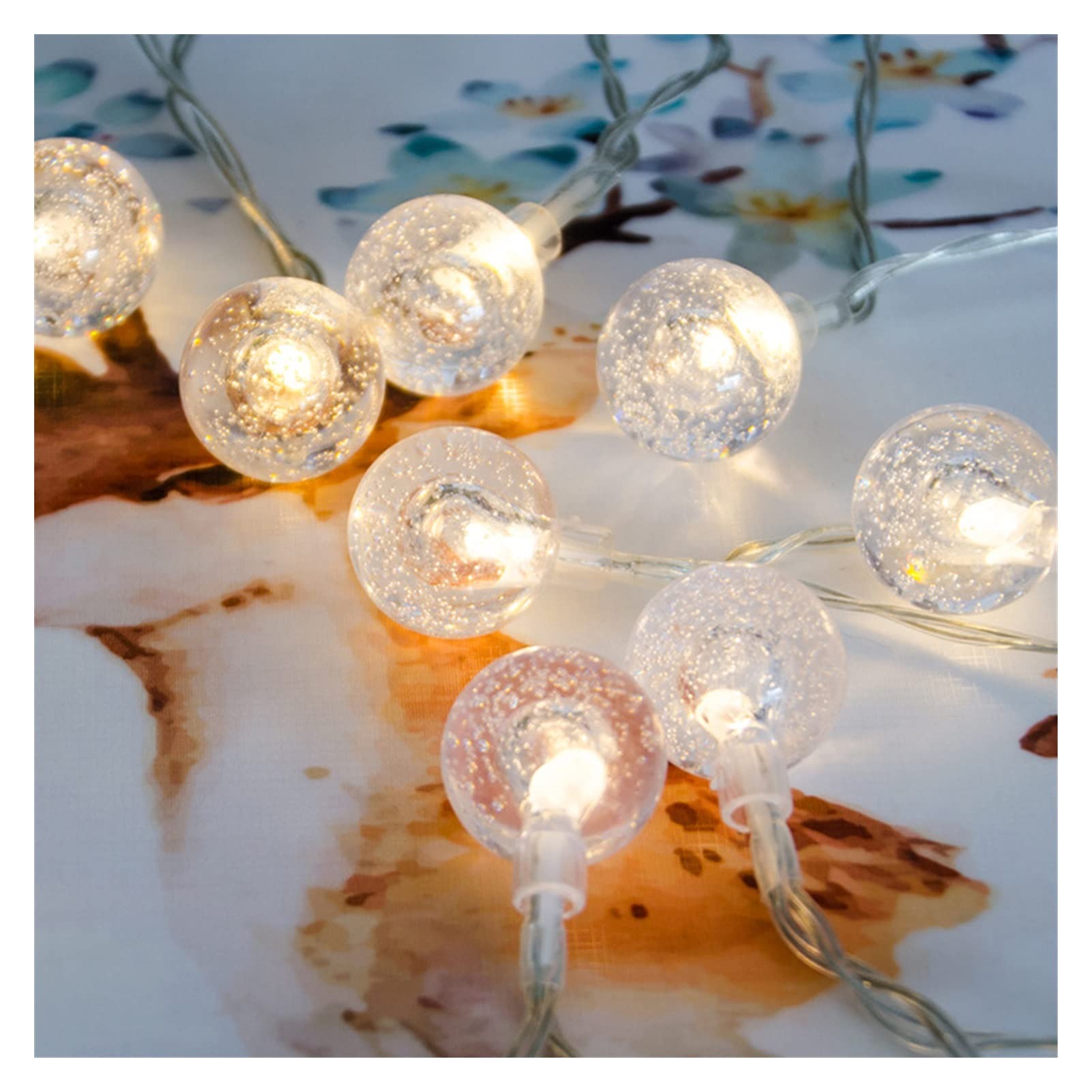 Cadena de luces LED para interiores, color blanco cálido, luces con pilas, luces impermeables para exteriores, Navidad, bodas, fiestas, dormitorios (color: blanco cálido, tamaño: 3 m, 20 luces) (bla