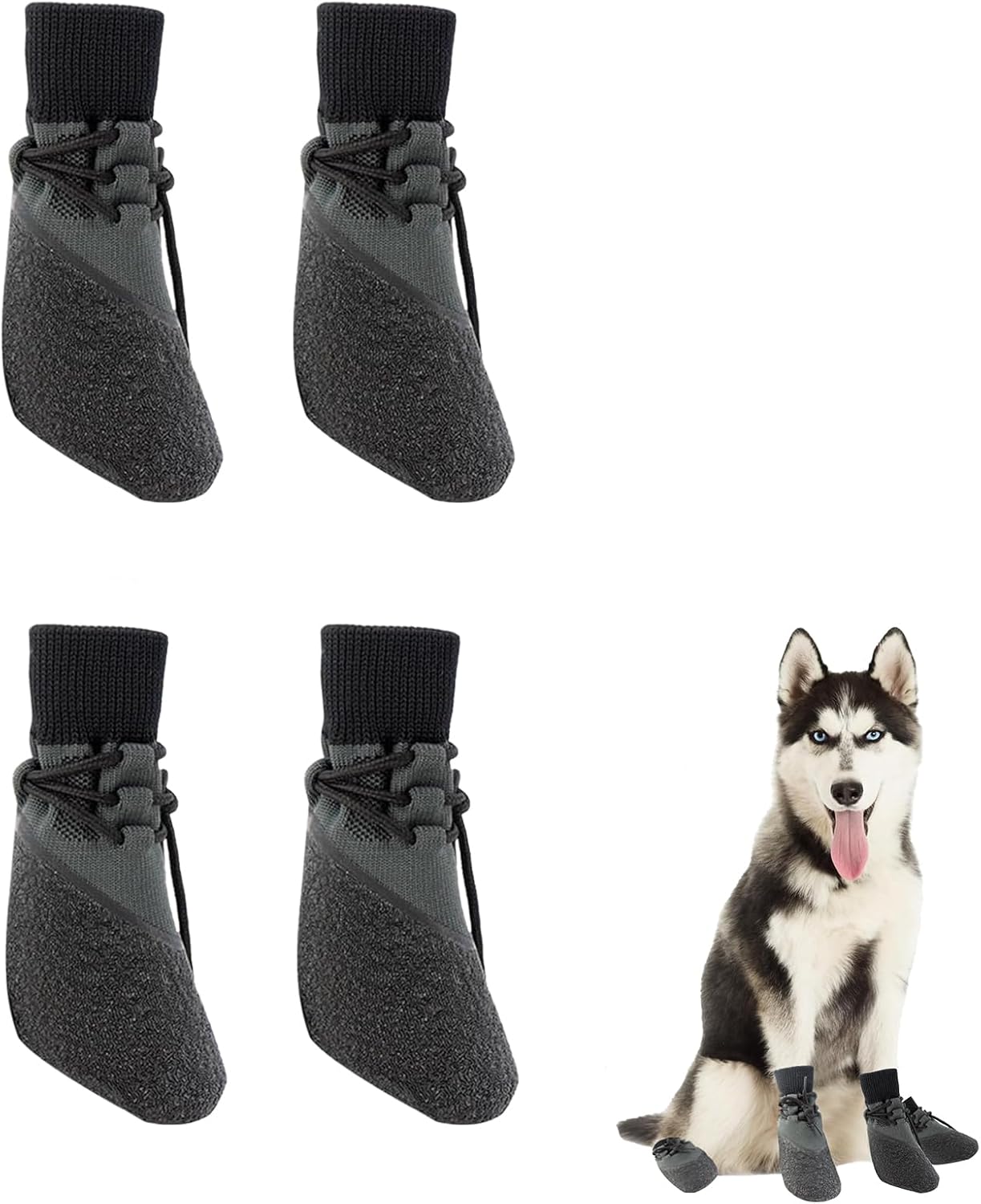 4 Pcs Dog Boots,Dog Boots for Injured Paws Waterproof,Dog Socks Paws