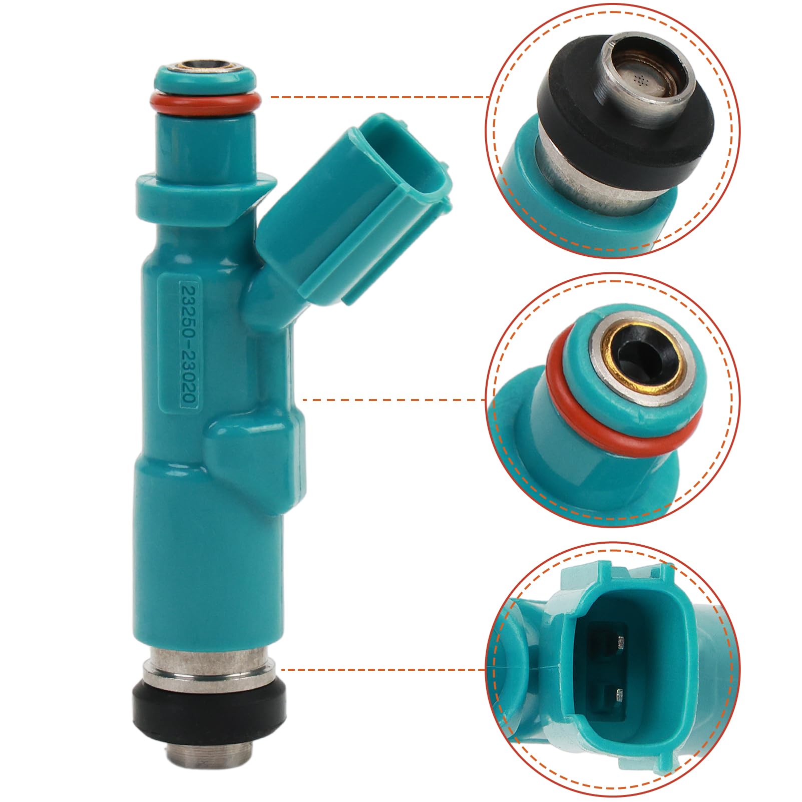 4 x iniezione Fuel Injector per Toy-ota Yaris Vitz 1,0 l 1,3 l 1999-2005 23250-23020 Iniettore carburante