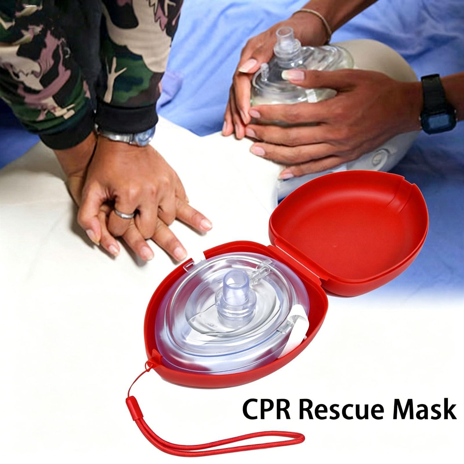 Maschera di salvataggio CPR tascabile, per rianimazione cardiopolmonare, protezione personale, con valvola unidirezionale, per adulti e bambini