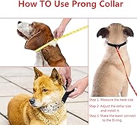 Vista 5 de Collar de entrenamiento para perros, collar de perro sin tirones, collar de perro, hebilla de metal de liberación rápida de alta resistencia, puntas