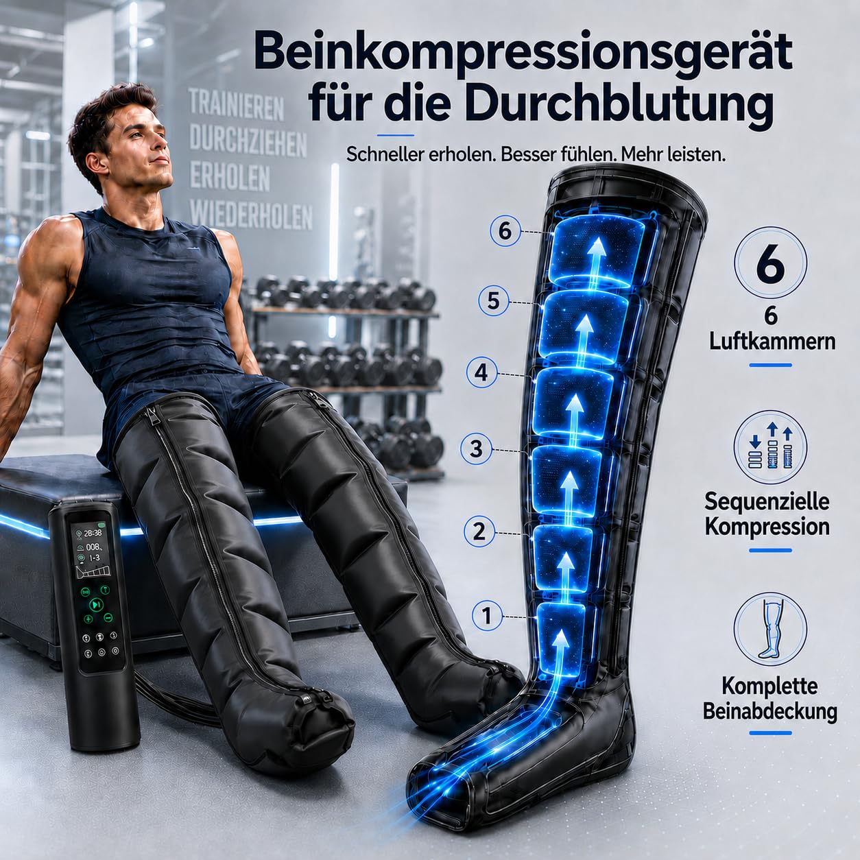 Lymphdrainage Gerät Beine und Bauch und Arme Bei Lipödem：M