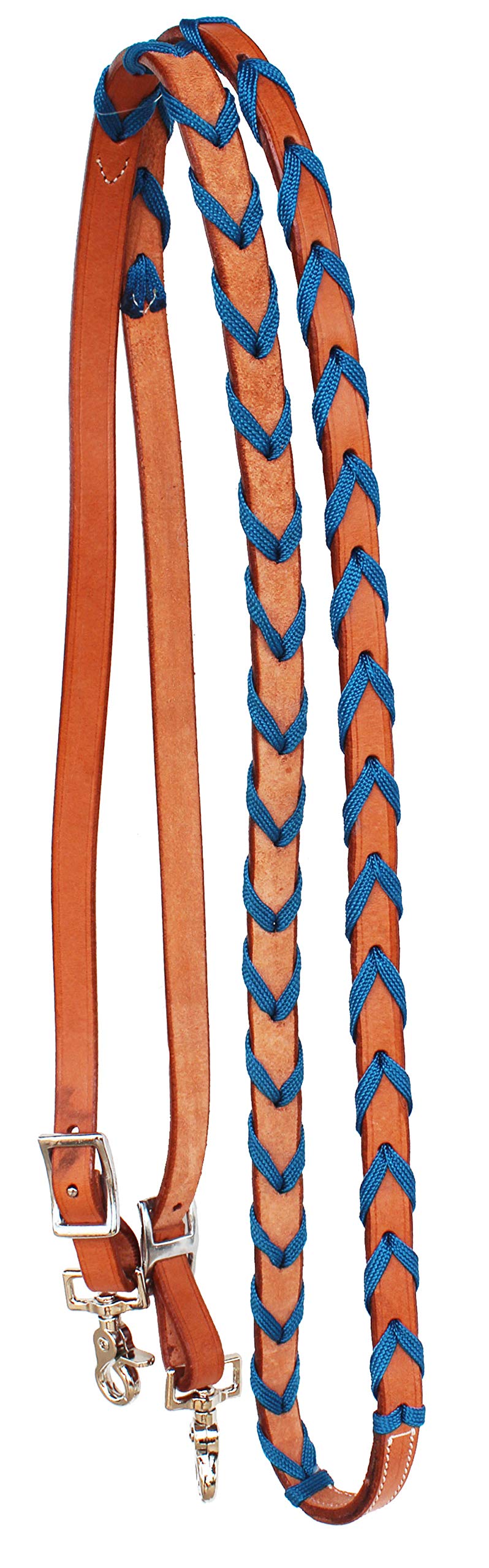 Rênes De Cheval Modèle Romel - Couleur Noir/turquoise, D'occasion