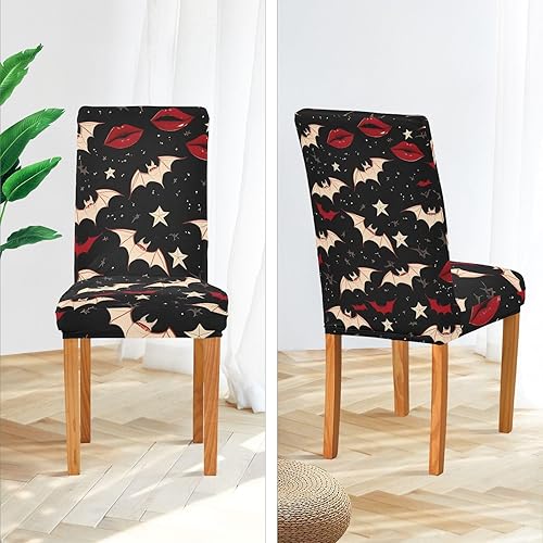 Miniatura 4 de Gothic Style Darkness Red Lips Decorative Birthday Seat Cover for Classroom Chair for Bedroom Removable Bar Chair Covers protectores de sillas para
