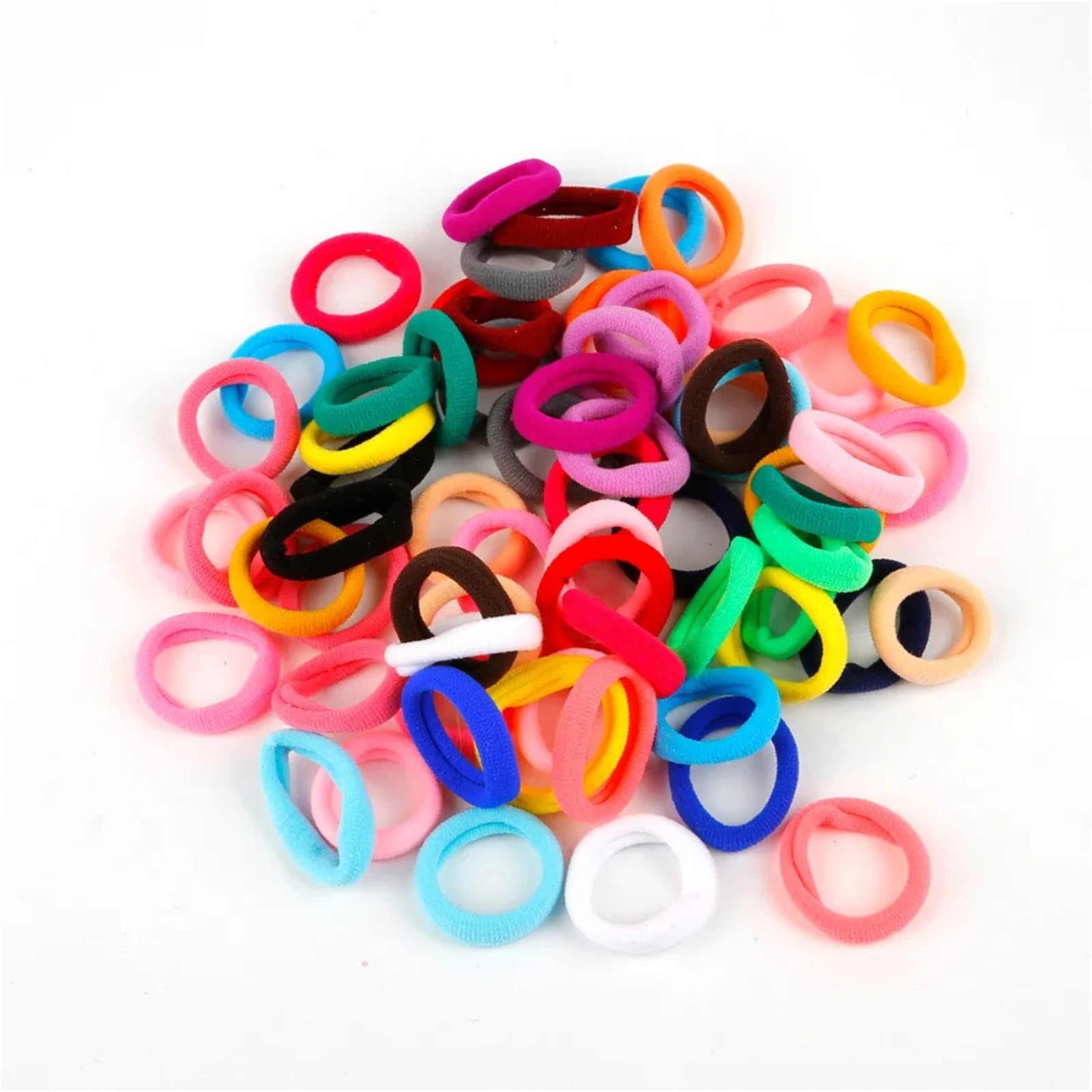 Elastici per capelli, 5000 pezzi, colorati, elastici per capelli, per coda di cavallo (azzurro)
