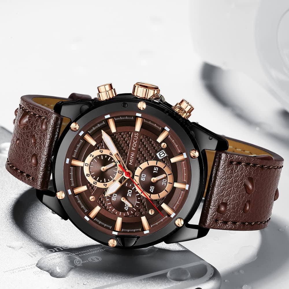 AIMES Mens Watches for Men Casual Chronograph Waterproof Sport Military Watch Analog Quartz Movement Stylish Luxury Dress Wrist Watch Elegant Gift Watch for Men - Image 5