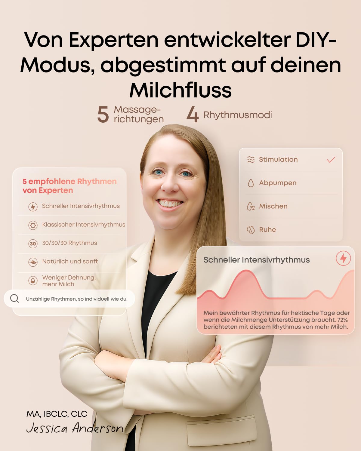 eufy Tragbare Milchpumpe S2 Pro, sanfte Wärmemassage mit HeatFlow™ 2.0 & VibraPump™, Brustwarzen-Licht, App-Steuerung, Füllstandsalarm, kabelloses Ladecase, 7 Tage Akkulaufzeit, freihändiges Abpumpen