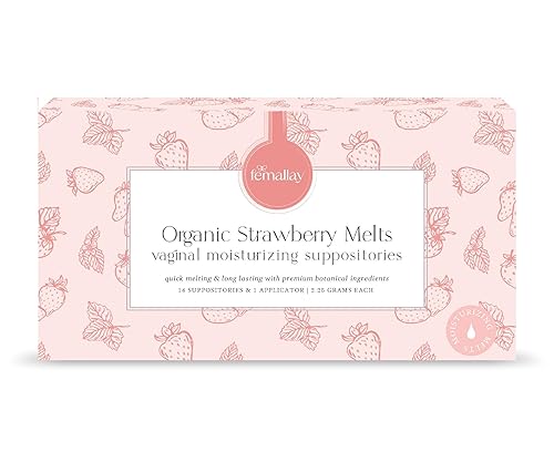 Miniatura 10 de Femallay Supositorio hidratante vaginal de vainilla orgánica para derretir  14 supositorios sellados individualmente + 1 aplicador