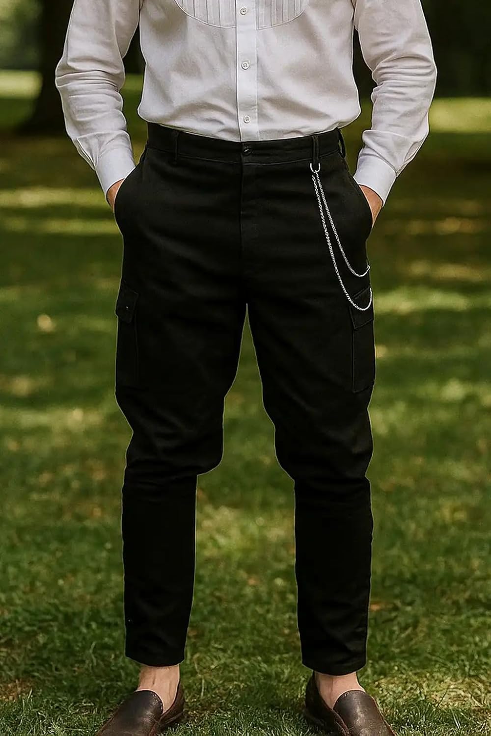 ThePirateDressing Steampunk Victorian Cosplay Costume Mens Airship Pants Trousers - Image 2