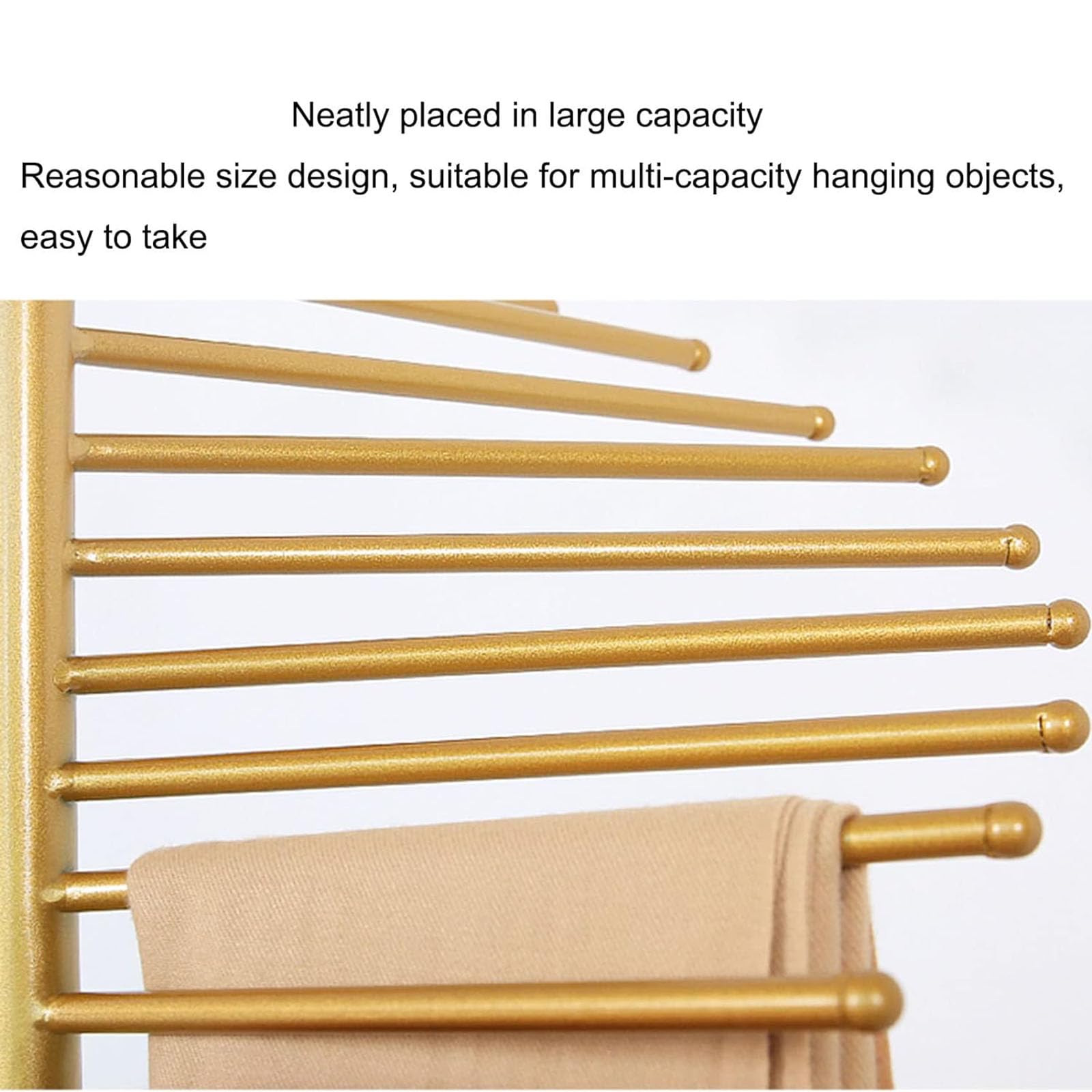Supporto per sciarpe in metallo da pavimento a 30 aste e espositore Hijab nizer, versatile per cinture, pantaloni e coperte, soluzione salvaspazio per negozi di abbigliamento
