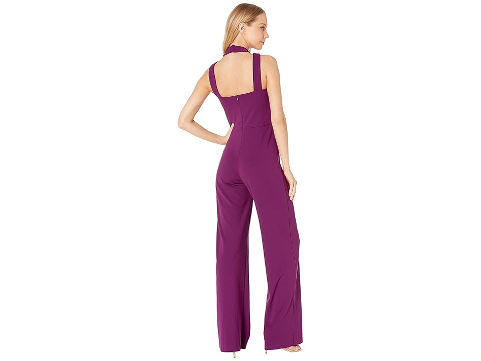 

Bebe Choker Neck Jumpsuit (Plum) Women's Jumpsuit & Rompers One Piece, Purple