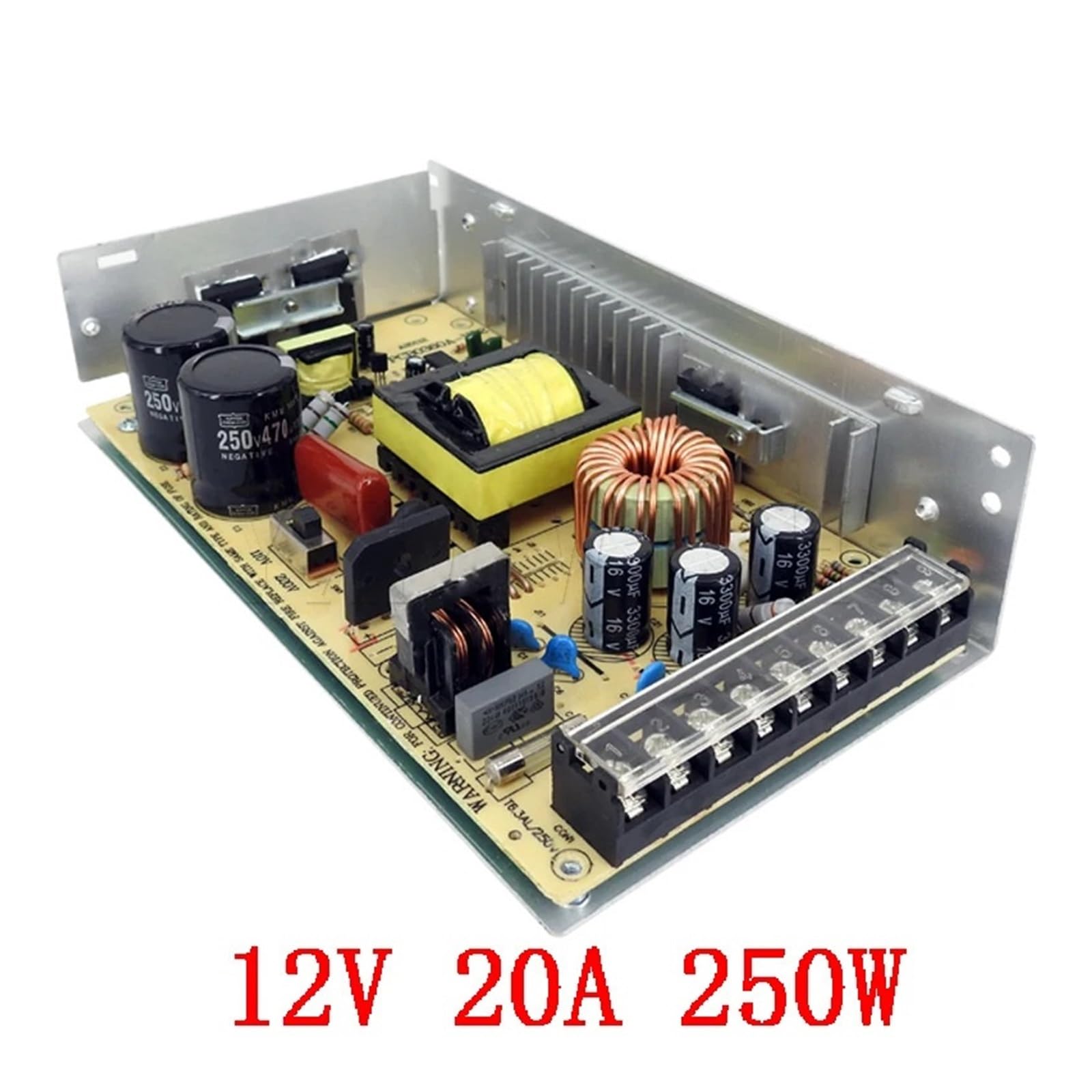 Alimentatore, Alimentatore 3V 5V 9V 12V 15V 18V 24V 36V 1A 2A 3A 5A 6A 8A 10A 20A 50A Alimentatore a commutazione da 12 V Volt a 12 V CA-CC SMPS,per stampante 3d luci di striscia(60A)
