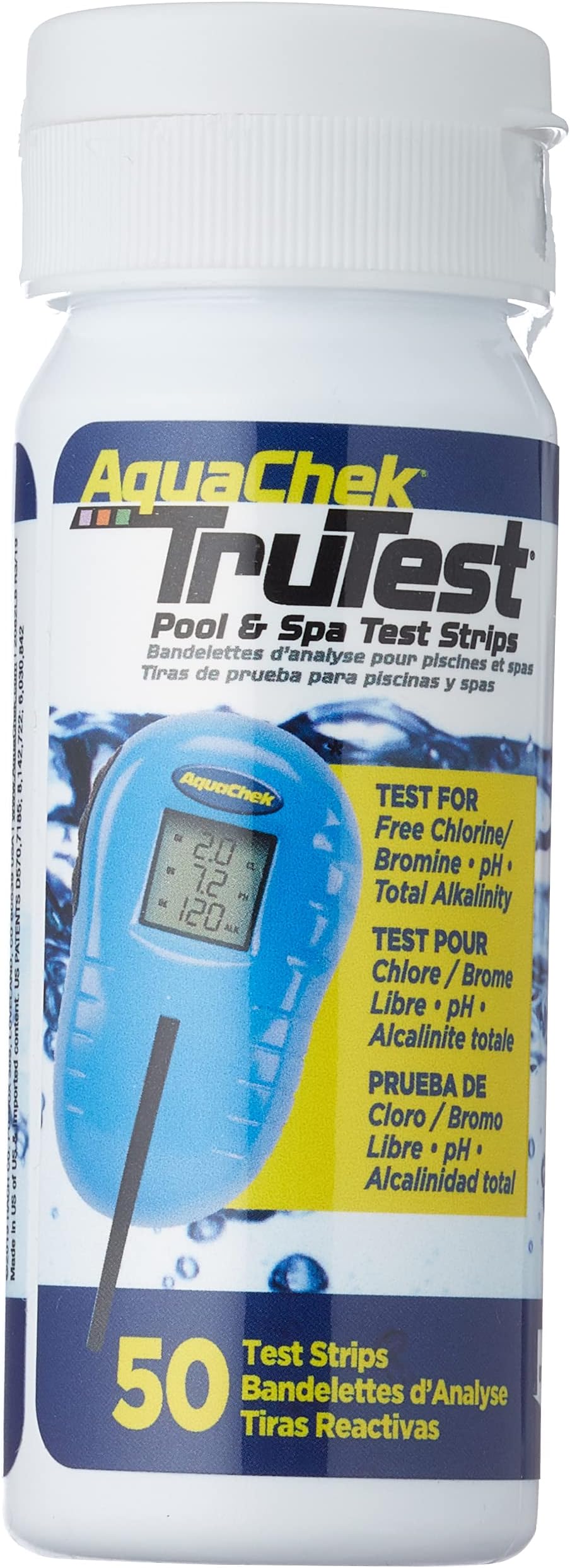AquaChek 422012001 TruTest Test Strips Refill Pack - Chlorine pH and Alkalinity - 50 Strips