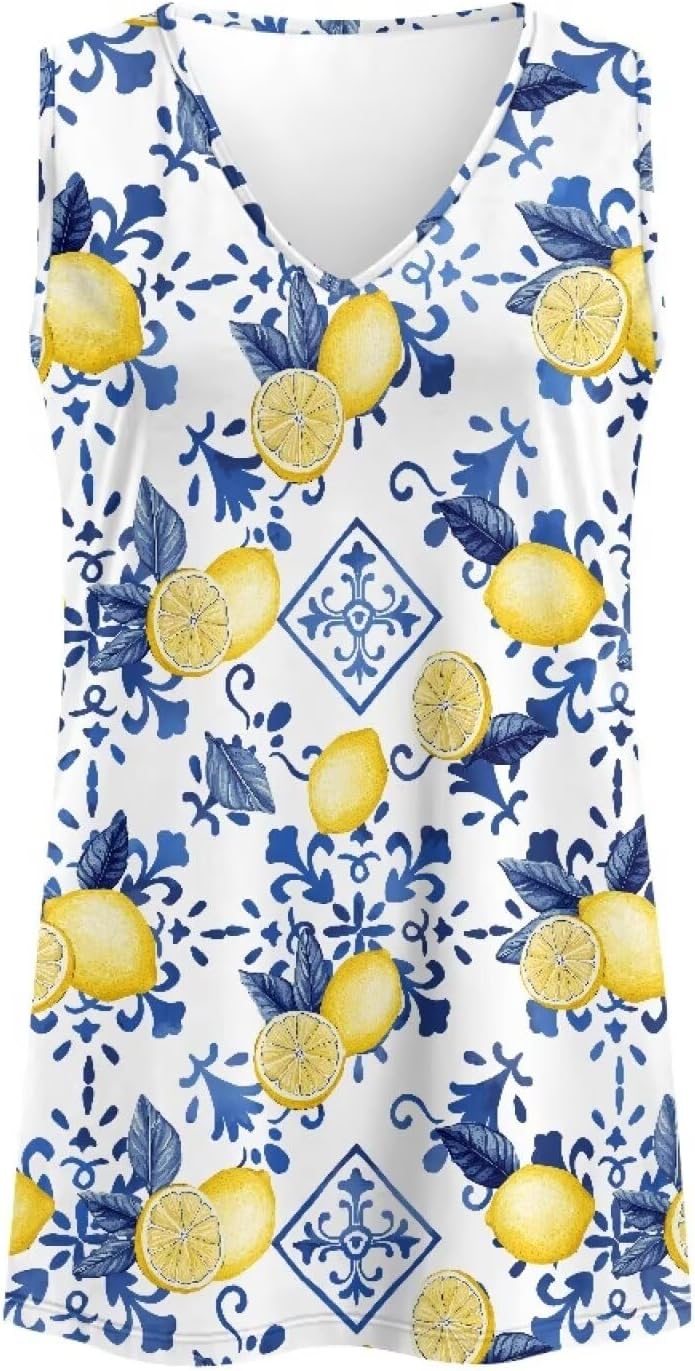 Women Tank Top 2025 Summer Casual V Neck Sleeveless Tee Shirt Basic Trendy Beach Vacation Outfits Clothes - Image 5