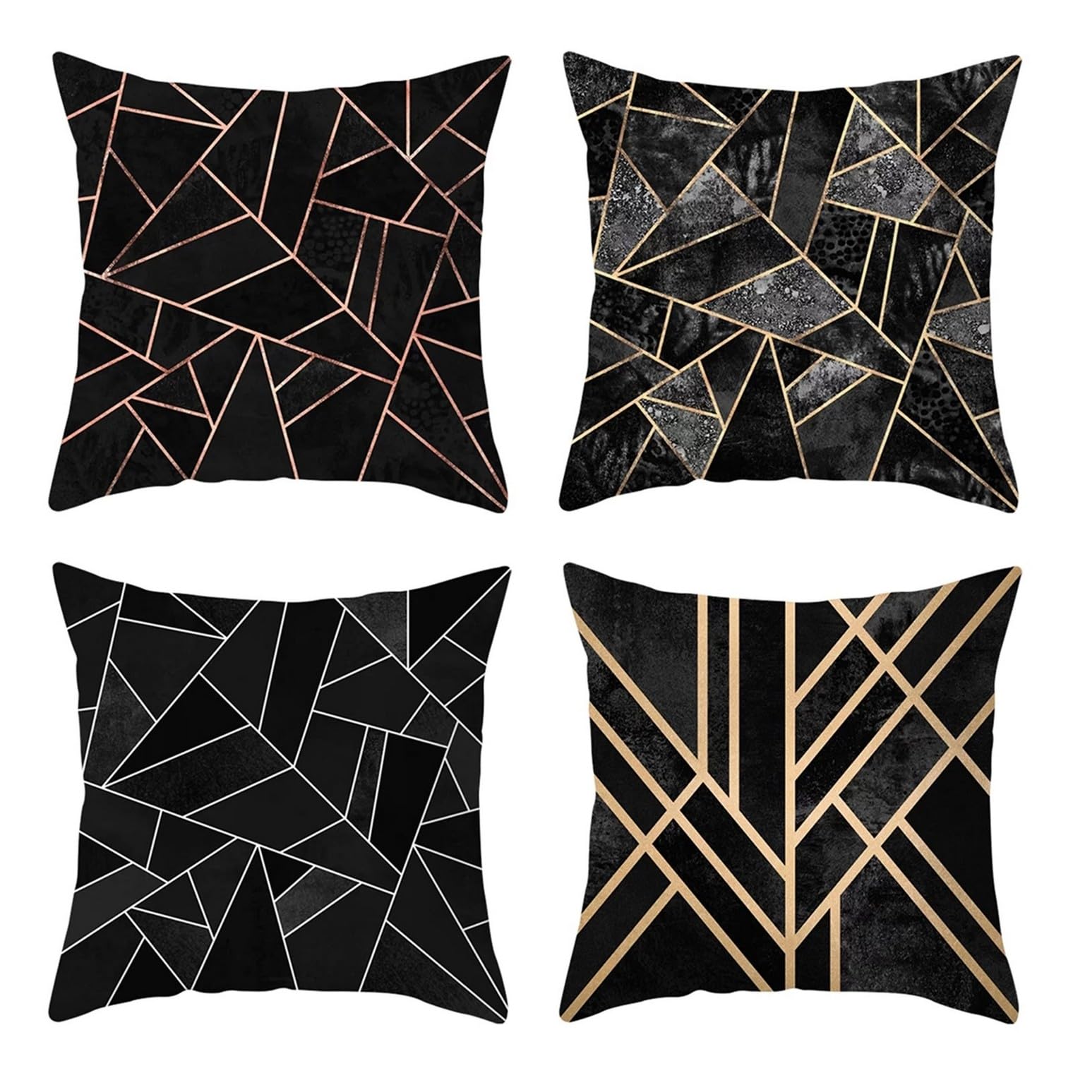 Housses de coussin 50x50cm CEVAN géométrique | Évitez les taches avec le polyester lavable