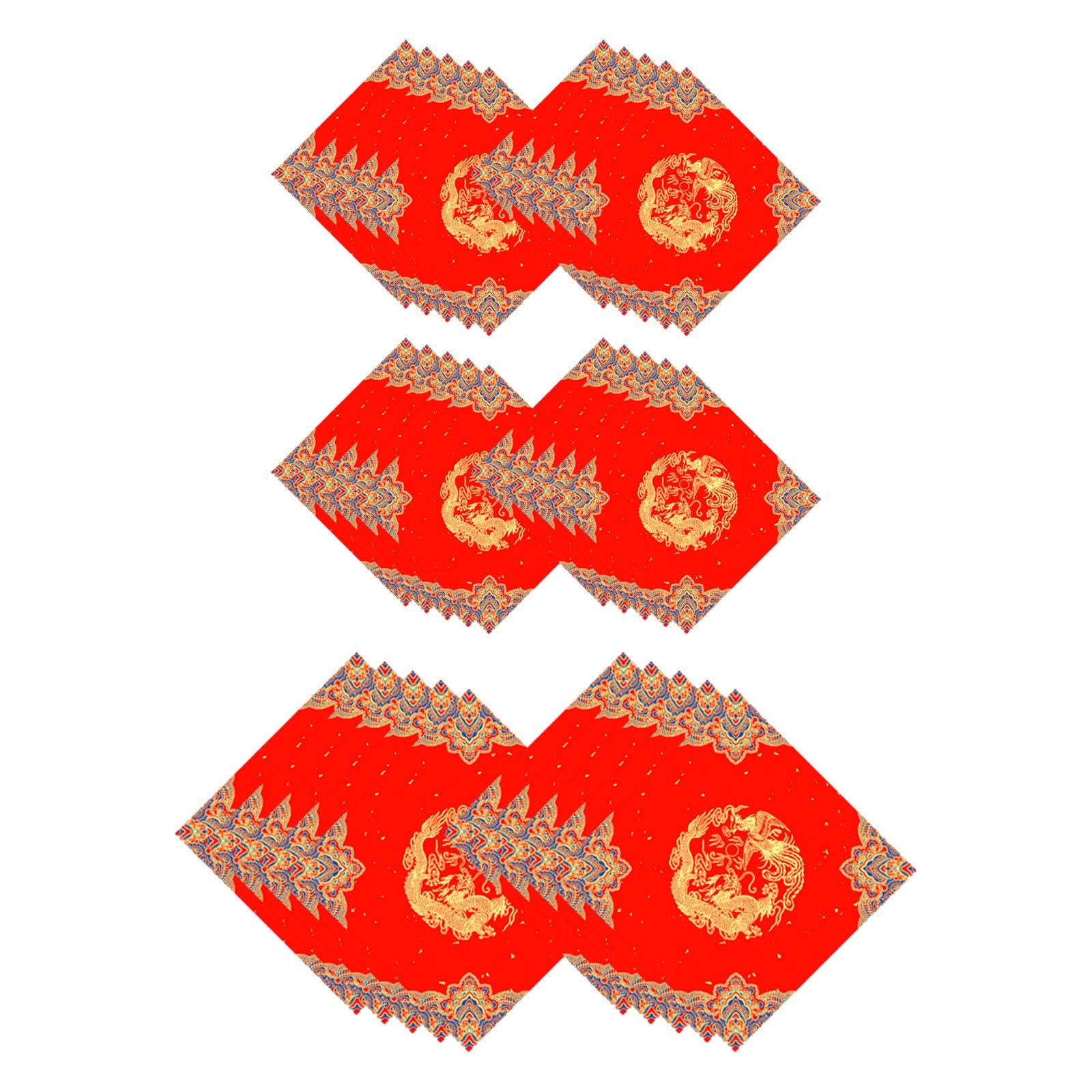 Chinese Red Xuan Doufang Paper DIY Writing 2026 Chinese New Year Decorations 34cmx34cm-image-30