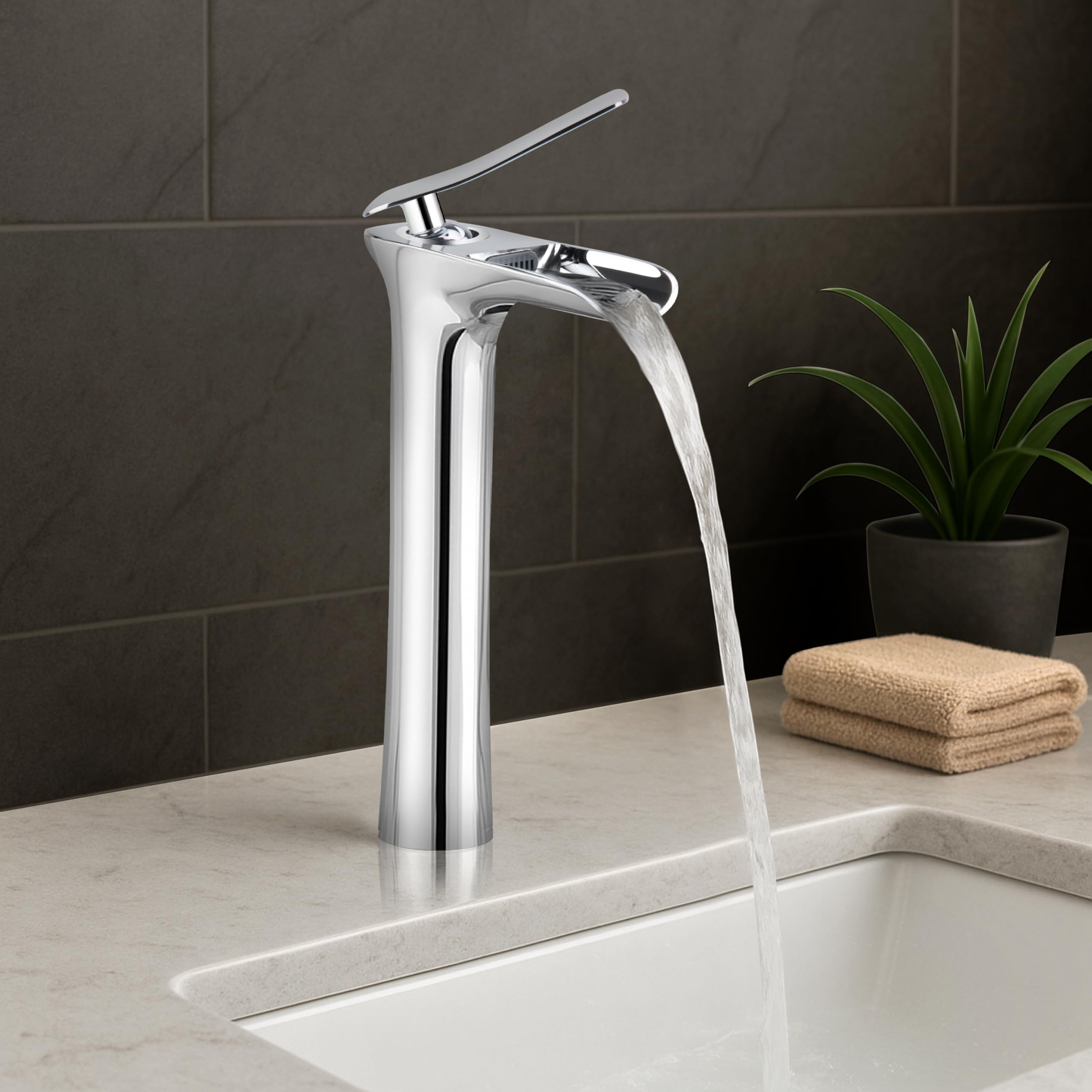 Plantex Brass Basin Mixer Tap - Chrome Finish -1