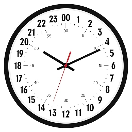 Foxtop 24 Hour Wall Clock