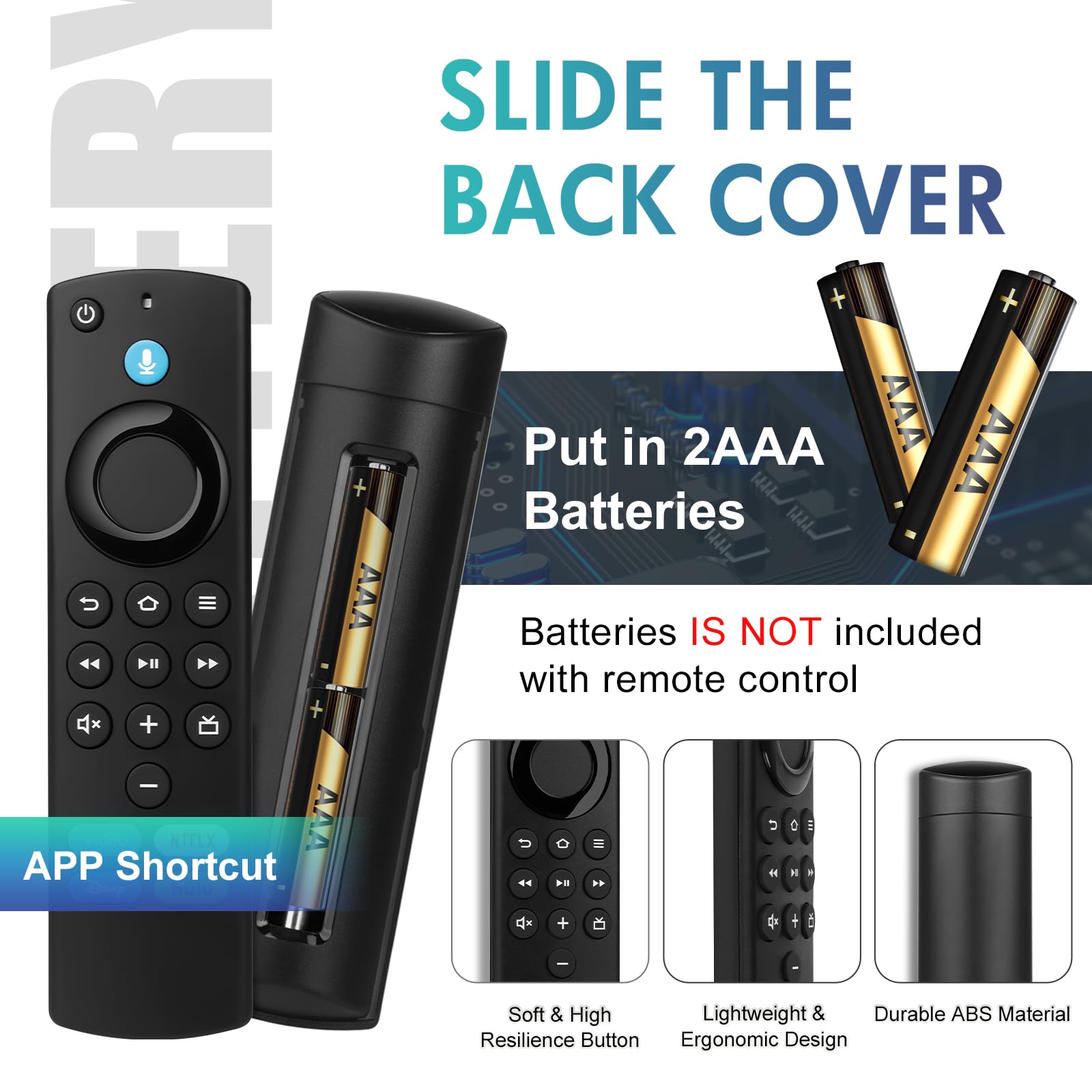 Replacement Remote Compatible with Firestick Remote, Remote for TV Stick 4K/4K Max(1st/2nd Gen), TV Stick (HD, Lite), TV Cube — view 6