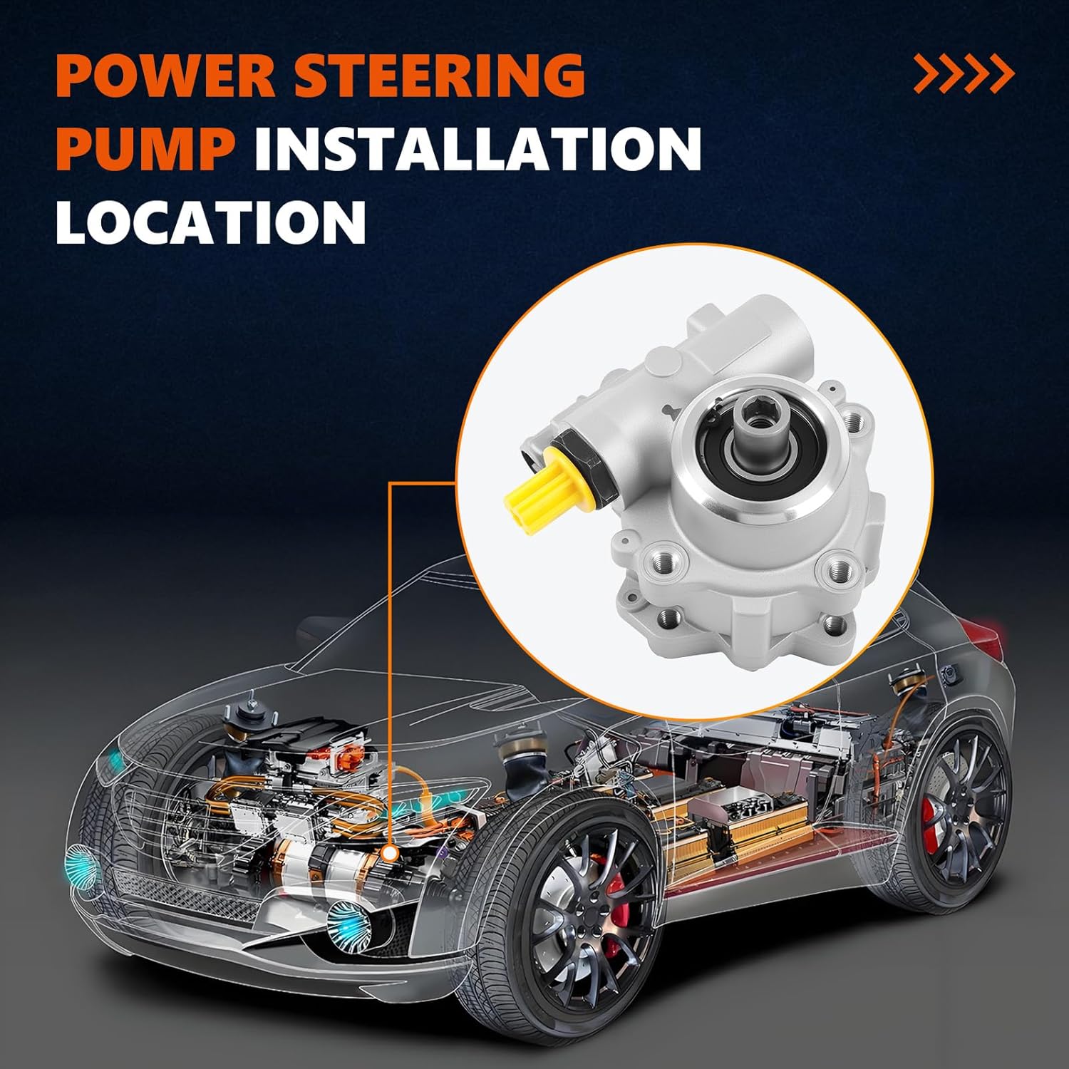 20-1002 Power Steering Pump Fits for 2008-2014 CTS 3.0L 3.6L, OE-Quality Power Assist Pump, Replace OE 730-0131 15224339
