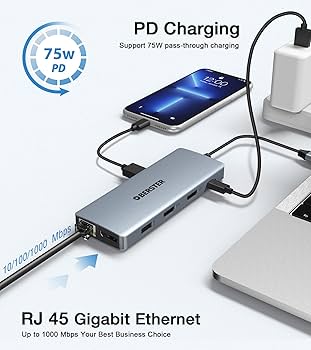 Amazon.com: OBERSTER 12 in 1 Thunderbolt 3 USB-C Dock Triple
