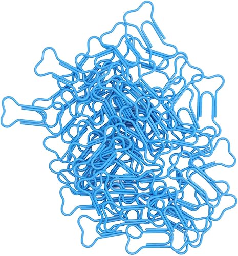 HERCHR 50 clips de papel de avión creativos, bonitos clips de papel con forma de hueso de perro, clips para marcapáginas, archivos de oficina,