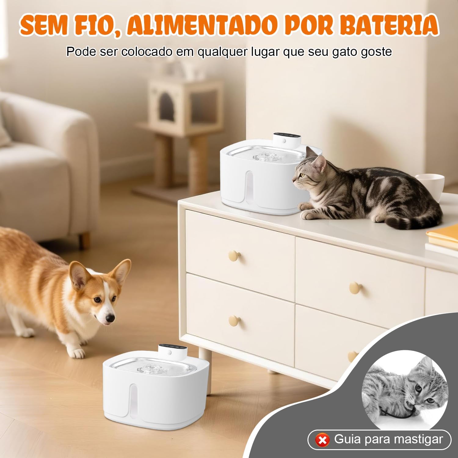 bebedouro para gatos sem fio com sensor, 3,2 L fonte de água para animais de estimaçãoCom bandeja de água de aço inoxidável, fontes dispensadoras de água corrente para gatos,3 conjuntos de filtros bebedouro para gatos sem fio com sensor, 3,2 L fonte de água para animais de estimaçãoCom bandeja de água de aço inoxidável, fontes dispensadoras de água corrente para gatos,3 conjuntos de filtros