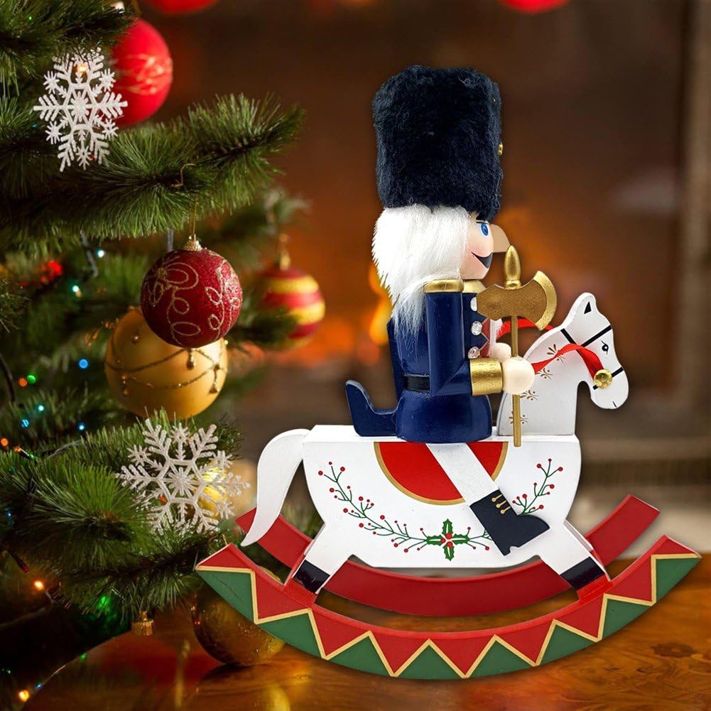 UKCOCO Figurine Casse-noisette En Bois - Cheval à Bascule