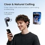 HAYLOU Flowbuds N55 Ecouteurs sans fil, Bluetooth, annulation du bruit hybride 6.0 avec 6 HD Des micros, LDAC Audio Hi-Res 40H L'heure du jeu, IPX5 Imperméable, détection dans l'oreille, personnalisable EQ Voie APP