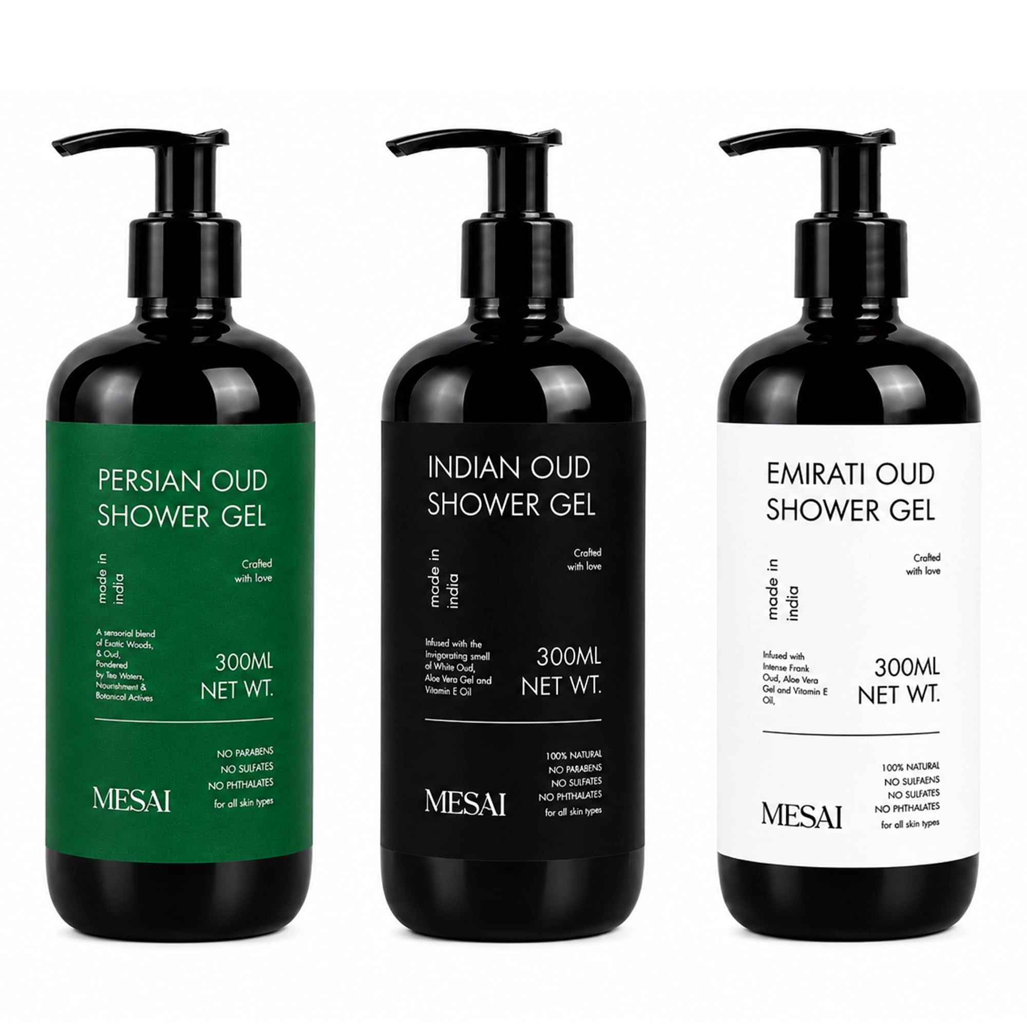 Indian, Emirati & Persian Oud Shower Gel Trio for Men & Women, Luxury Fragrance Body Wash with Deep Cleansing & Hydrating Formula, Long Lasting Freshness, 3 x 300ml Pack (900ml)-image-33